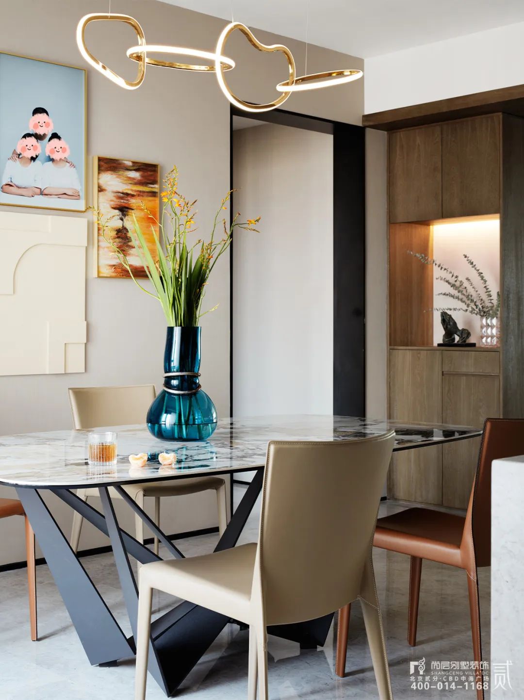 金茂府 x 尚层作品 | 208㎡软装设计，材质与色彩的灵魂碰撞，还原生活质感！-15