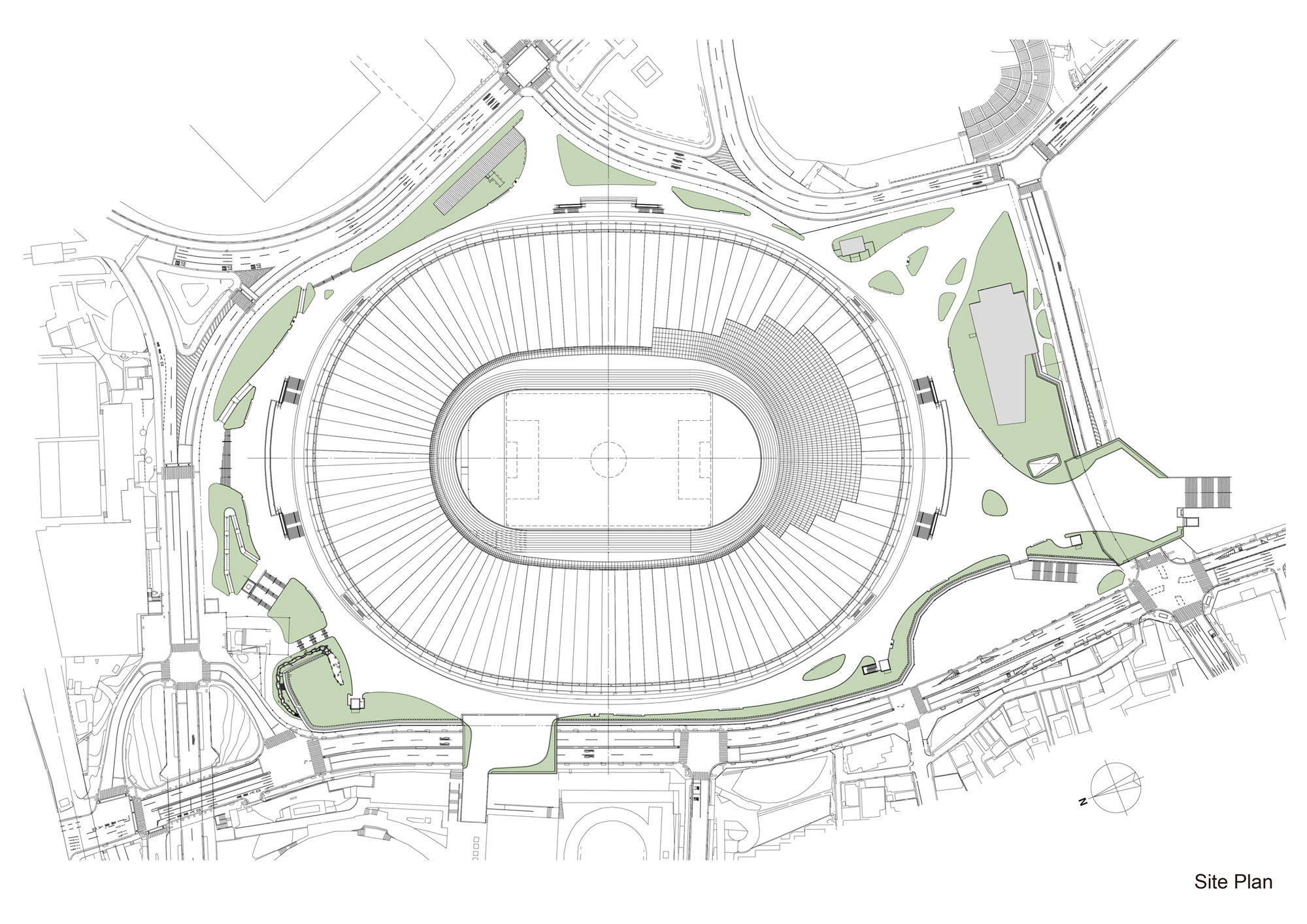 日本国立竞技场丨日本东京丨梓设计,隈研吾建筑都市设计事务所,大成建设-49