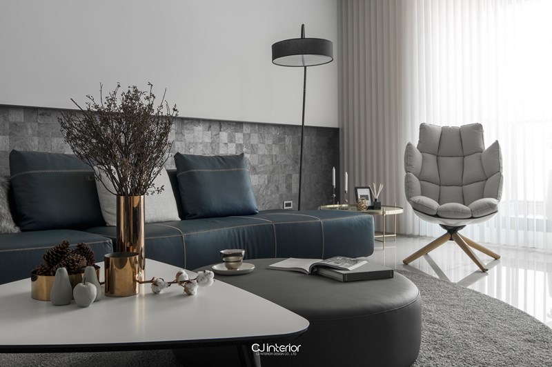 知音乐——冷色调住宅  长景国际设计-1