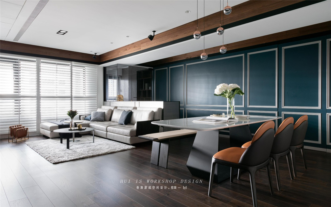 五口之家的三房改四房，明亮后现代风格书房成亮点-4