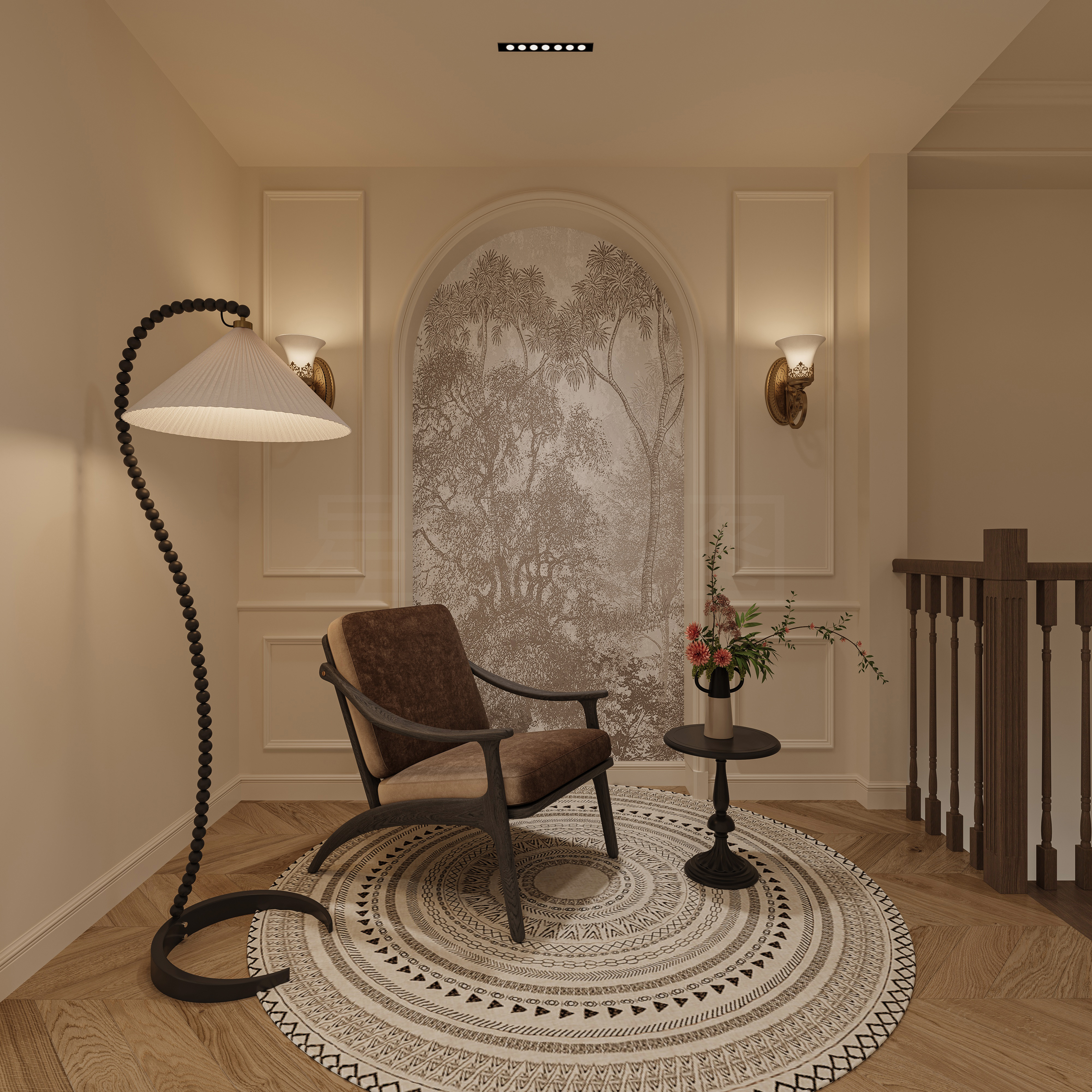 法式跃层效果图-5