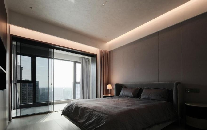 高级灰湖景房室内设计-39