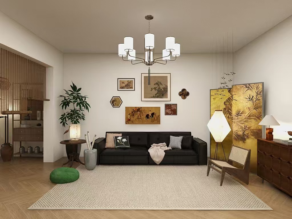 宋代美学 新中式客厅-1