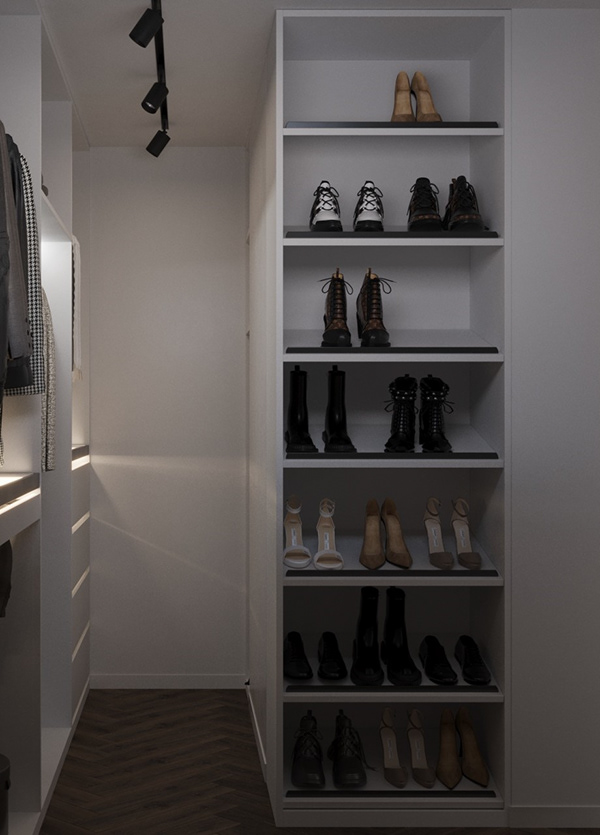 卧室与步入式衣帽间设计丨乌克兰丨Iryna Didenko-7