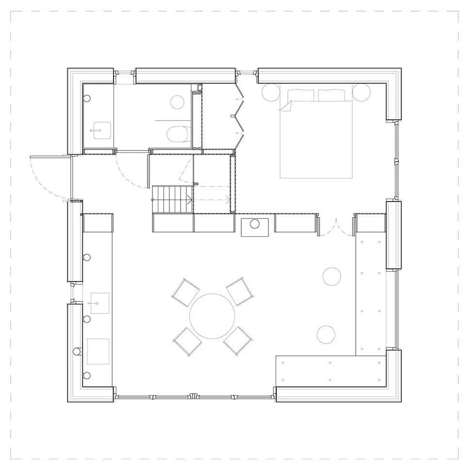 Hee住宅：7×7×7米的度假屋-74