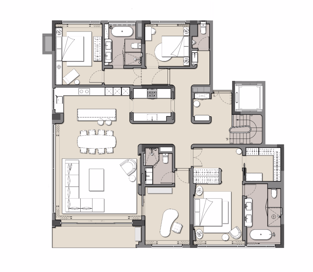 600㎡极简复古豪宅设计丨中国潮州丨竺坊建筑设计-73