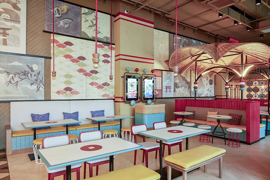 Gyoza Bar is a Fusion of Japanese Comic Graphics with Eye-Popping Colors-6