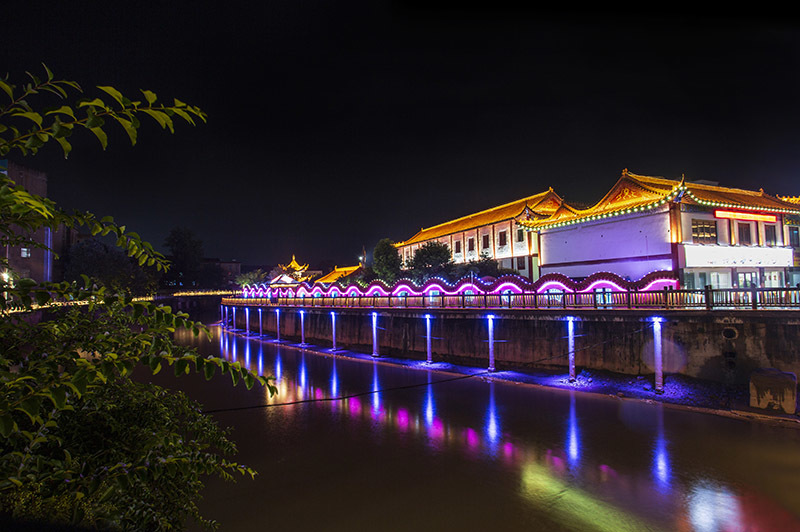 江西抚州东乡区街心花园街道夜景照明工程丨中国抚州-26