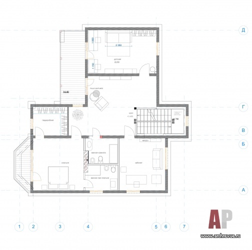 Клязьме的两层住宅设计-50
