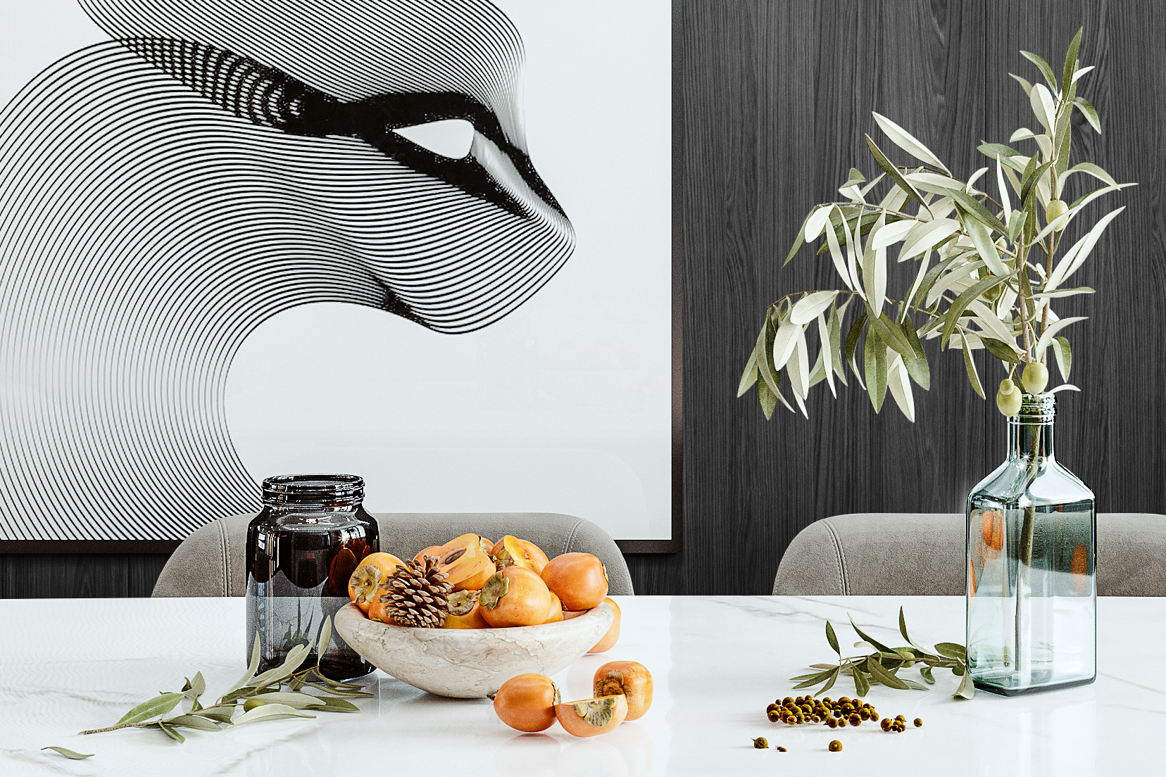 现代黑白灰，3Dmax、VR、PS 打造的空间艺术-3