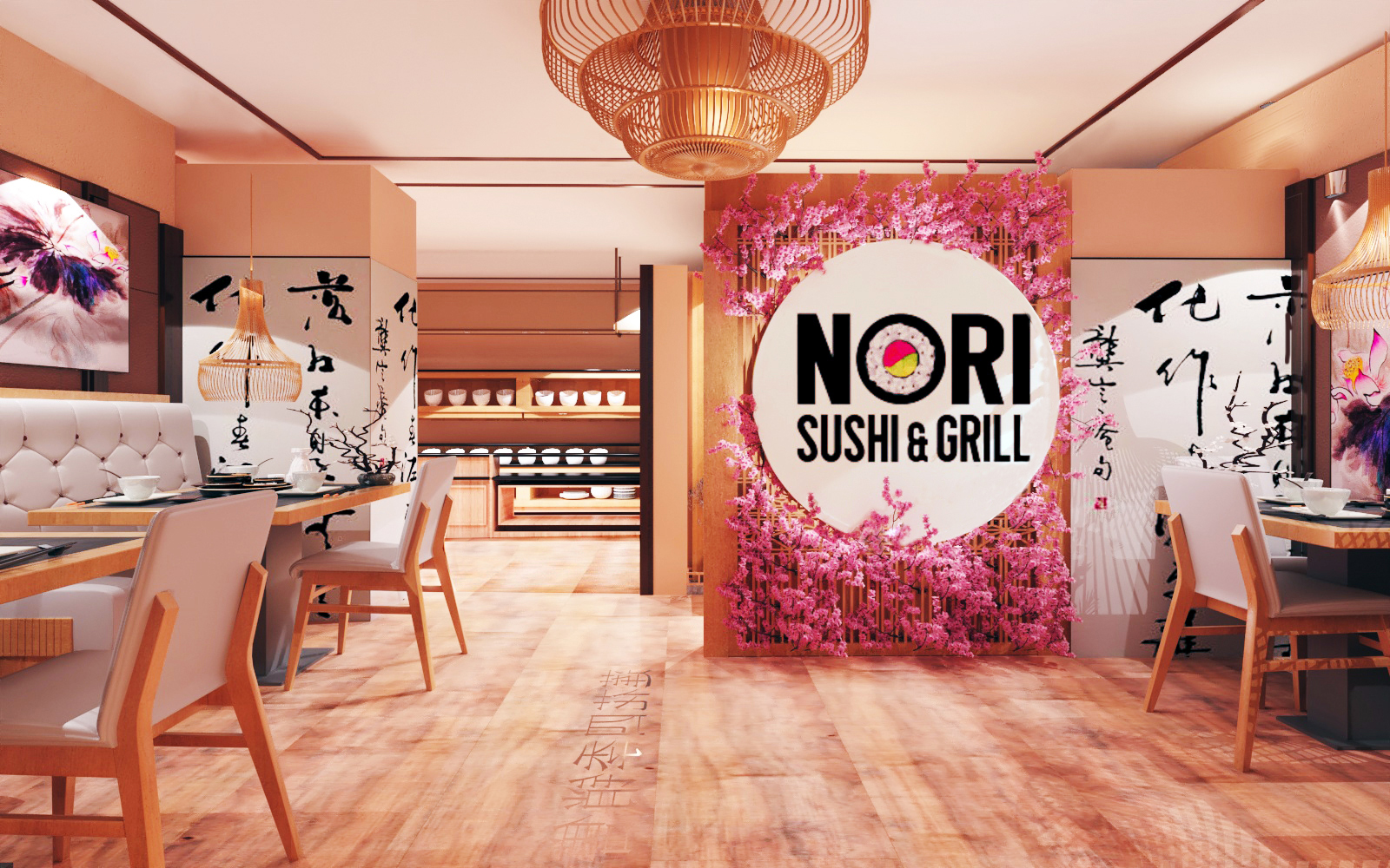 SUSHI RESTAURANT in modern stylle-8