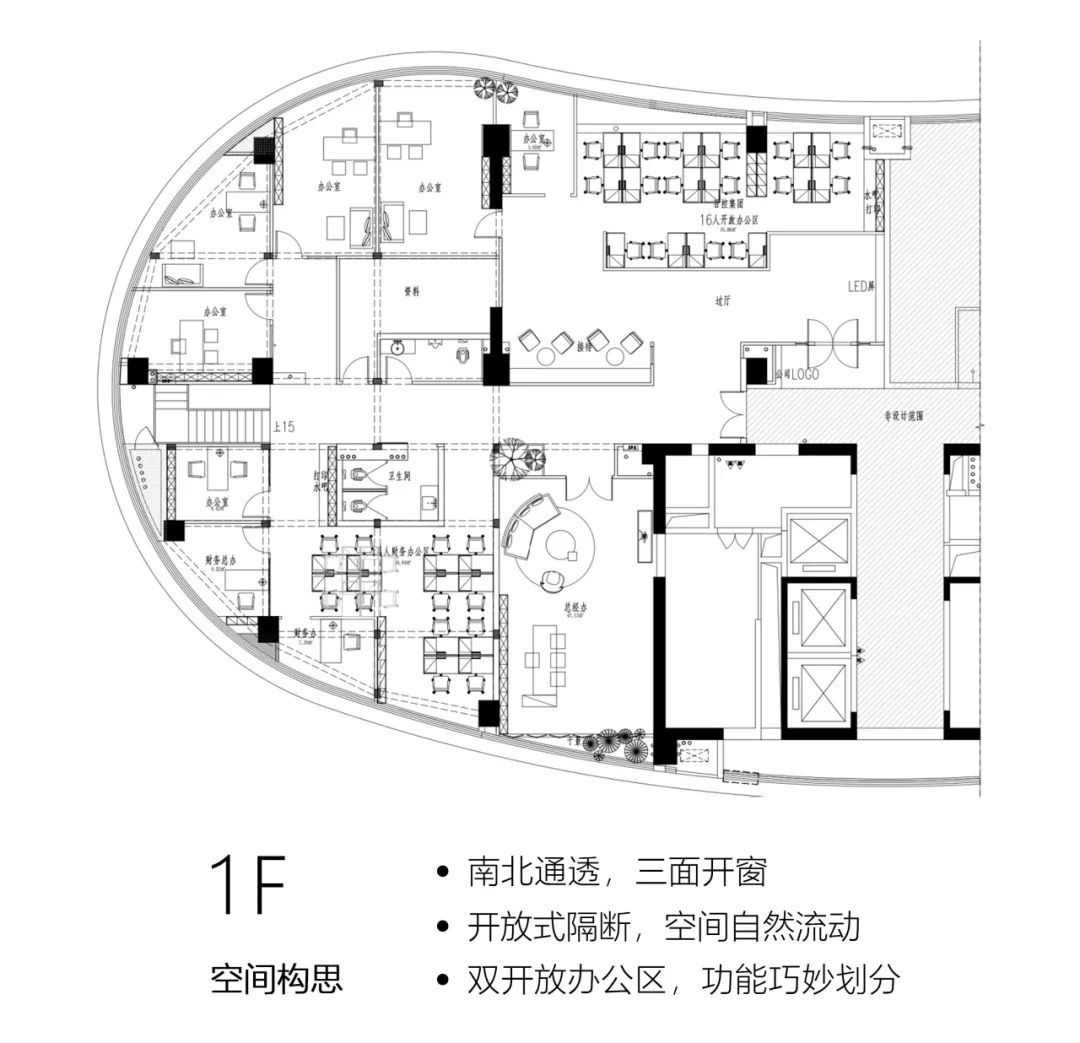 江华国际旅游中心办公室设计-1