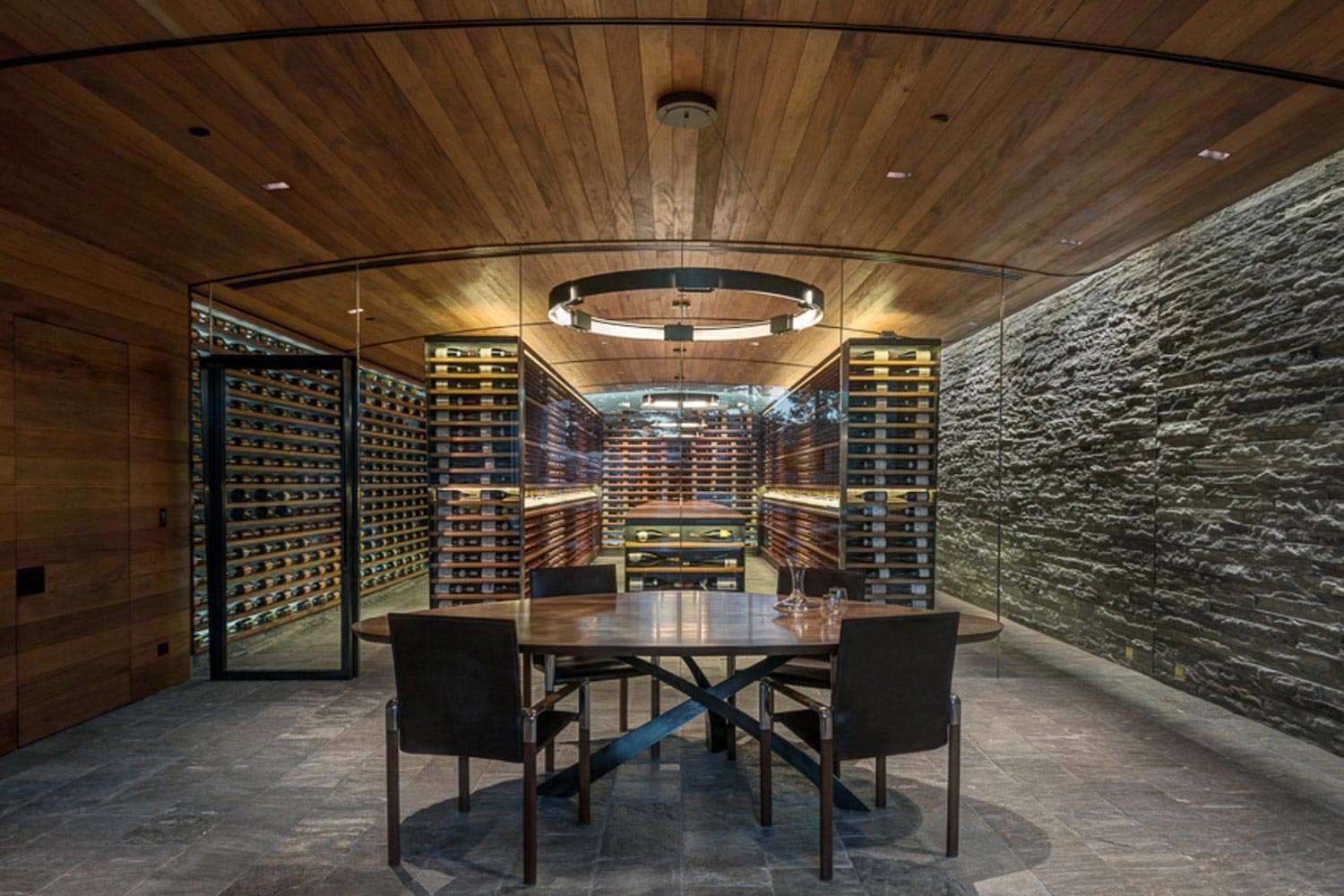 Wine cellar and a space for intimate entertaining using the traditional mountain architecture   CAANdesign  Architecture and home design blog-18
