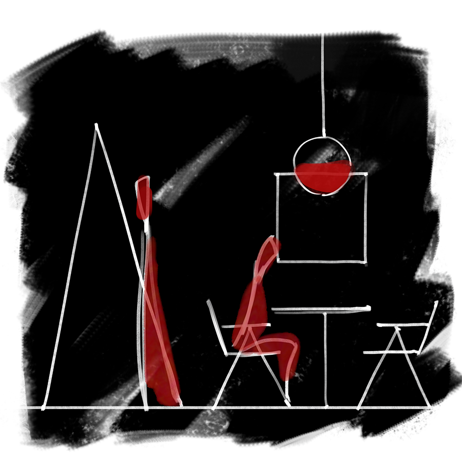 成都 320㎡火山岩洞韩式烤肉空间,演绎红与黑的独特魅力-27