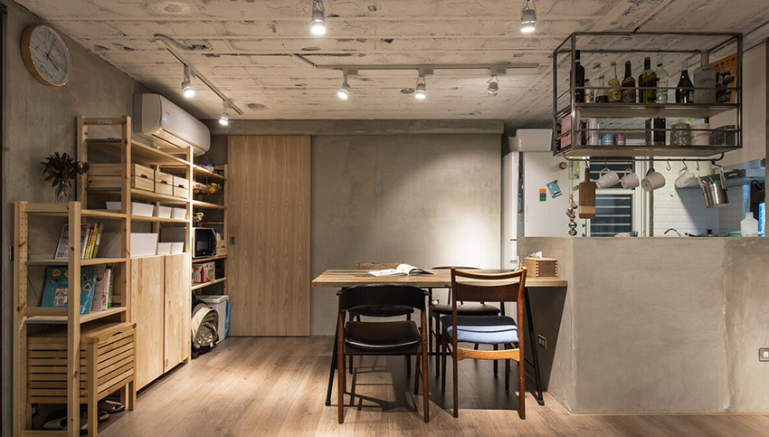 现代日式风！台北 26 坪挑高楼中楼亲子宅-4