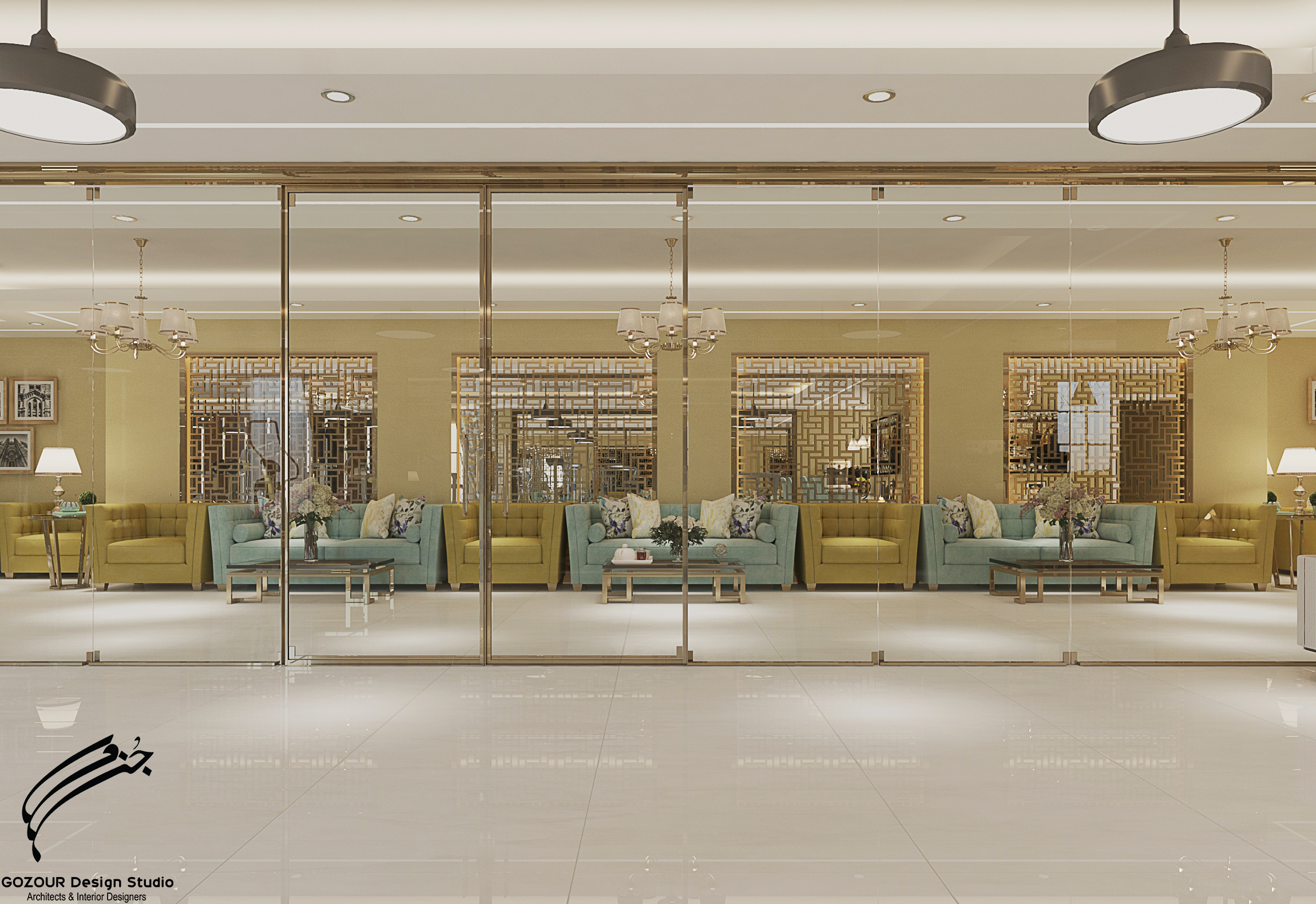 GYM &LIVING &OFFICE DESIGN AT VILLA IN QATAR ..-0