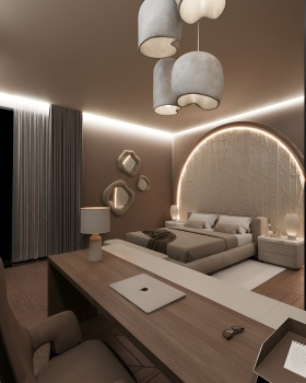 3D визуализация спальни