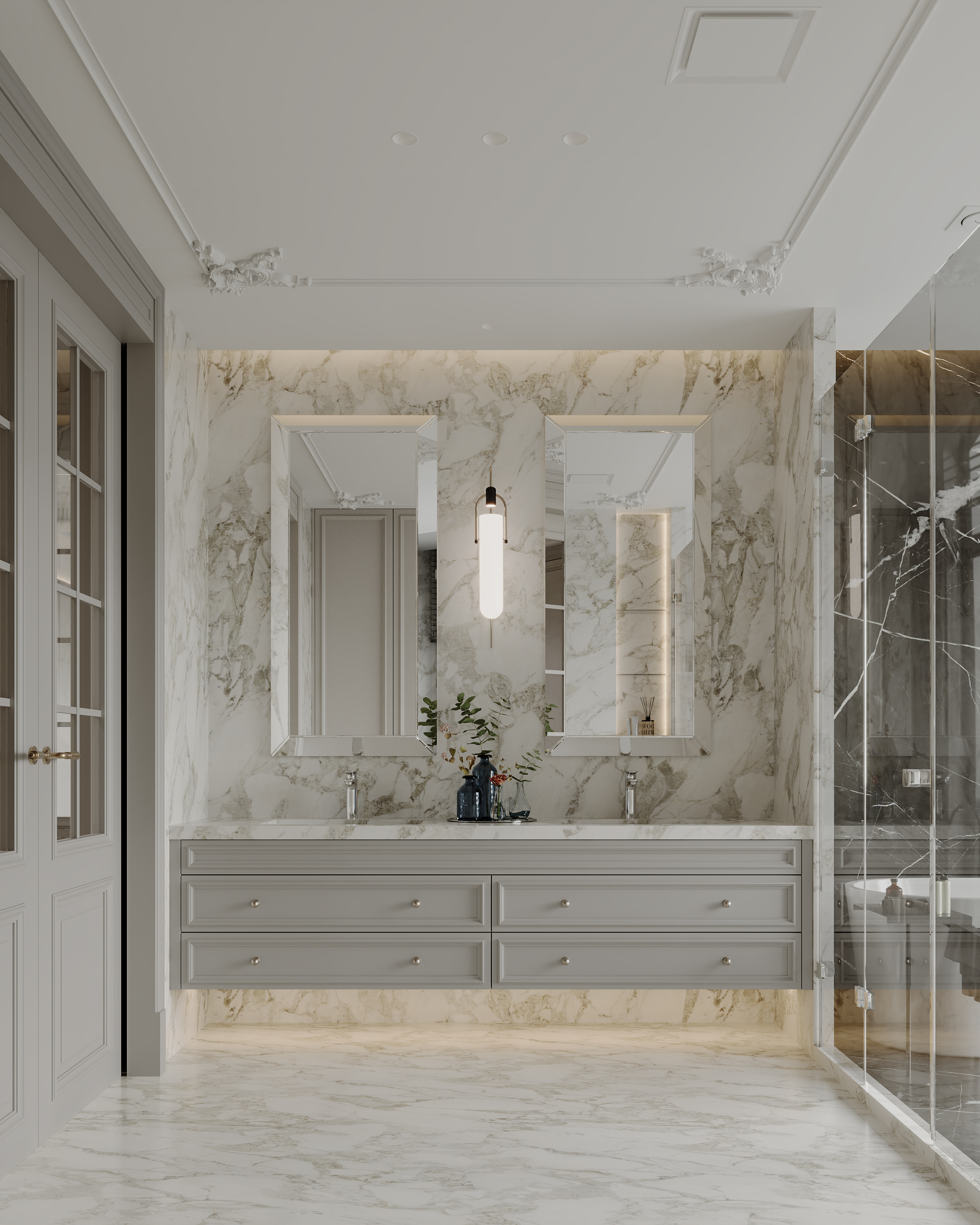 美式轻奢别墅空间表现-13