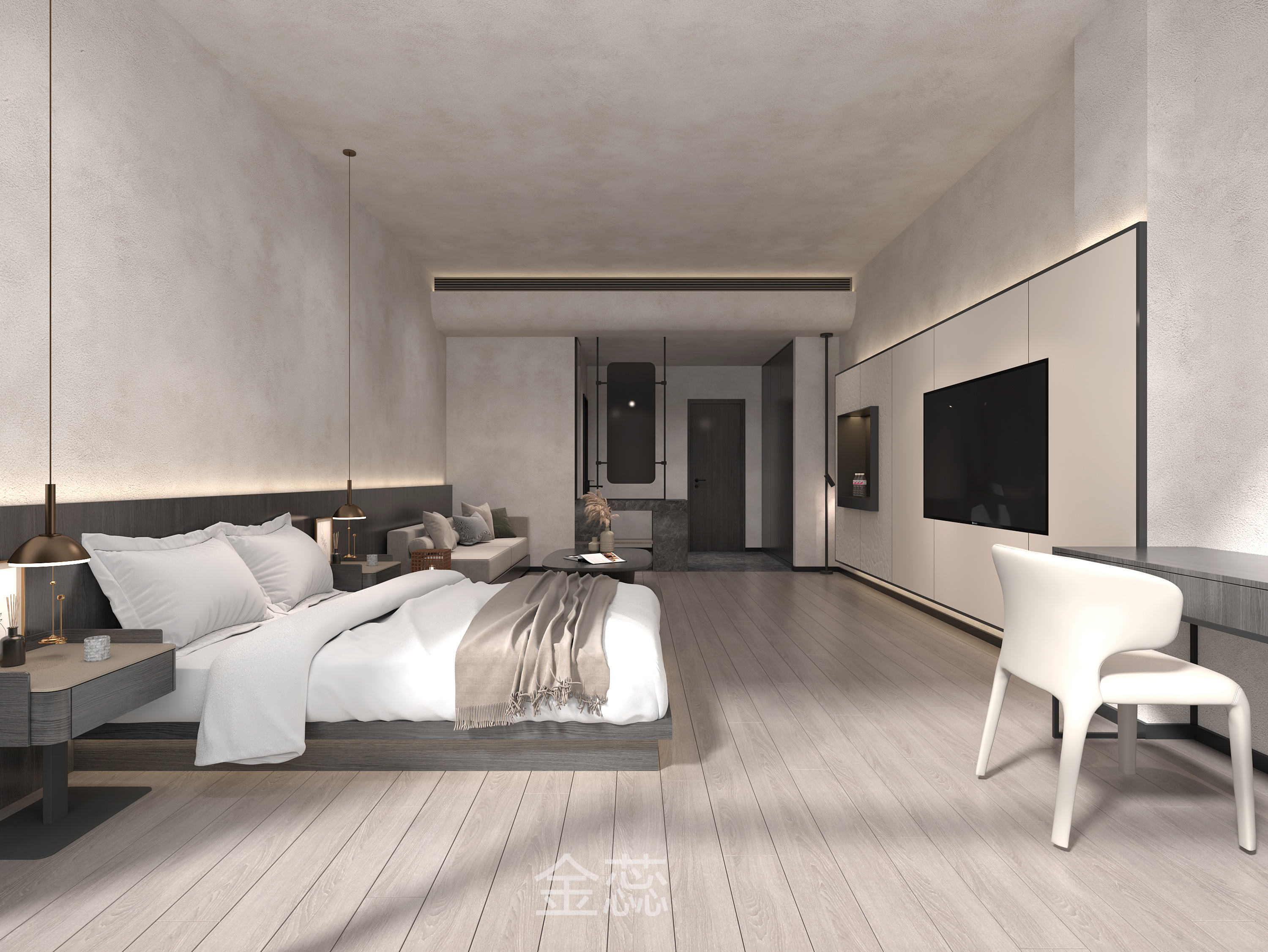 酒店客房、建筑外观设计-2