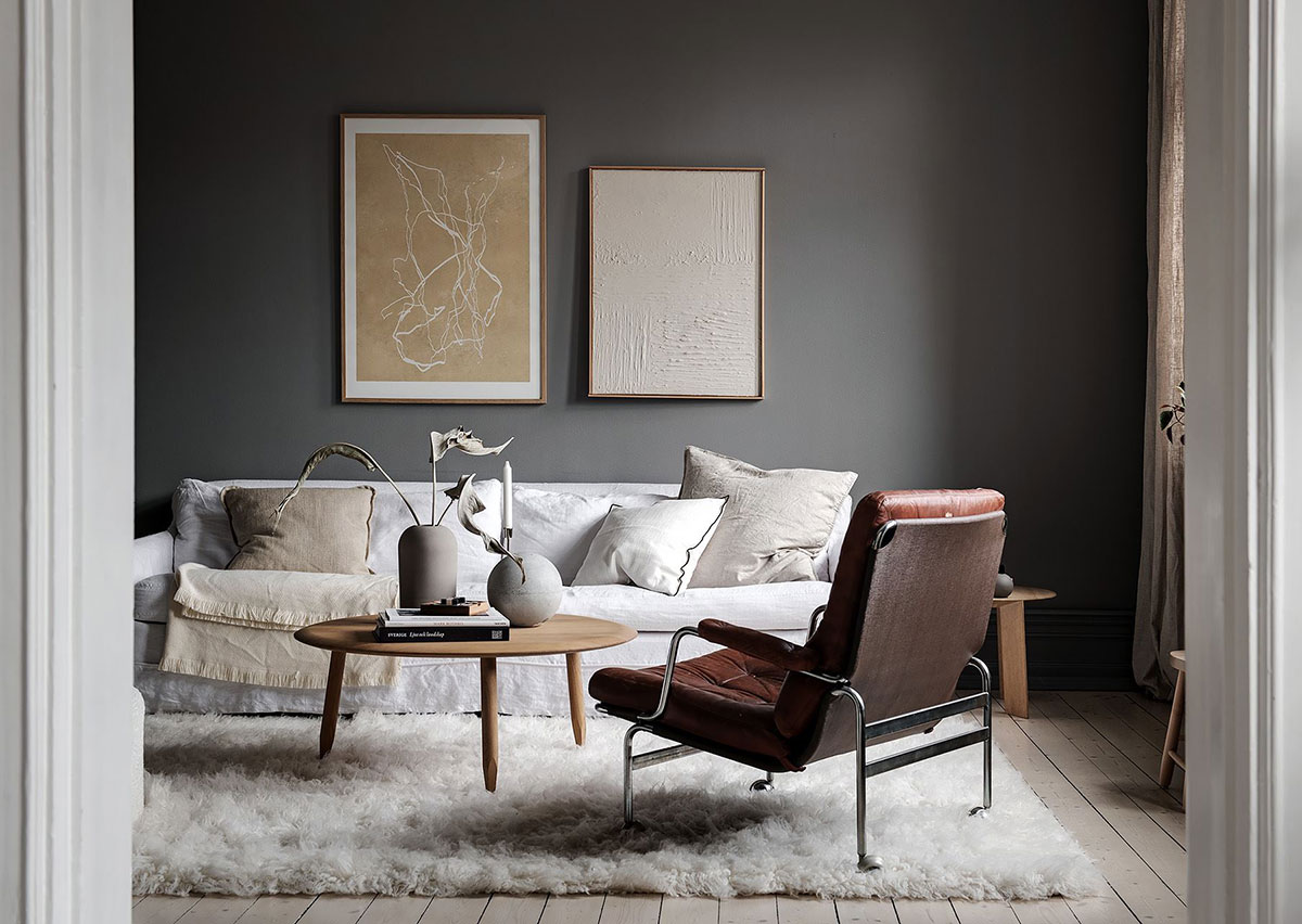 斯德哥尔摩时尚对比风格的美丽公寓-8