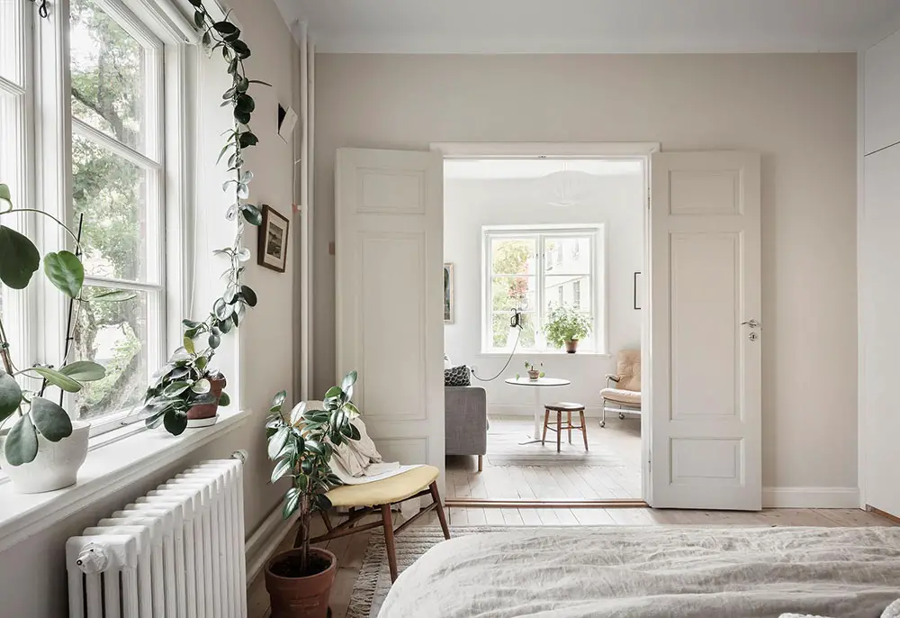 瑞典城市绿洲 | 红白格子地板的温馨公寓-16