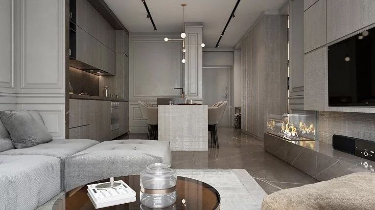 现代简约轻奢风格 | 混搭元素打造高级感大宅-39