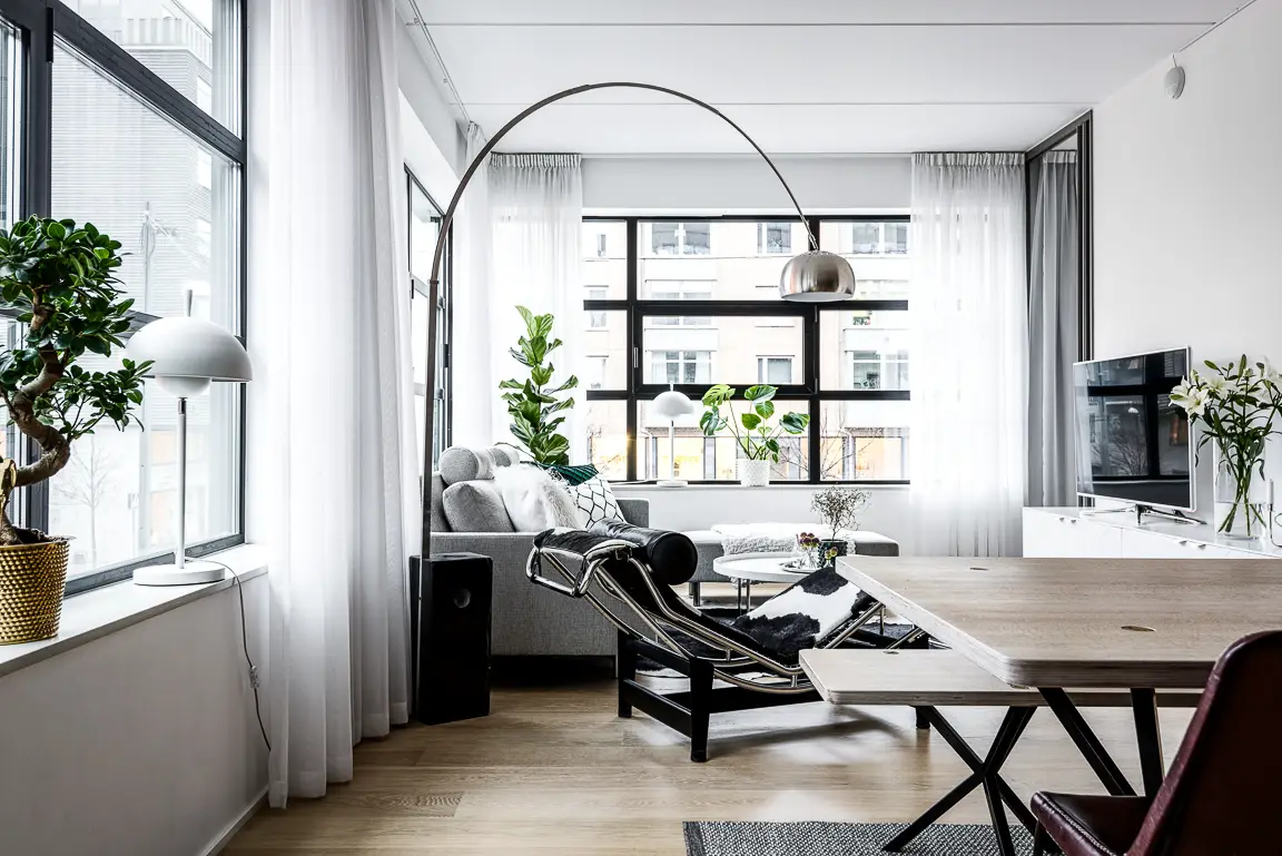 周末美图 | 瑞典灰白色调公寓设计-8