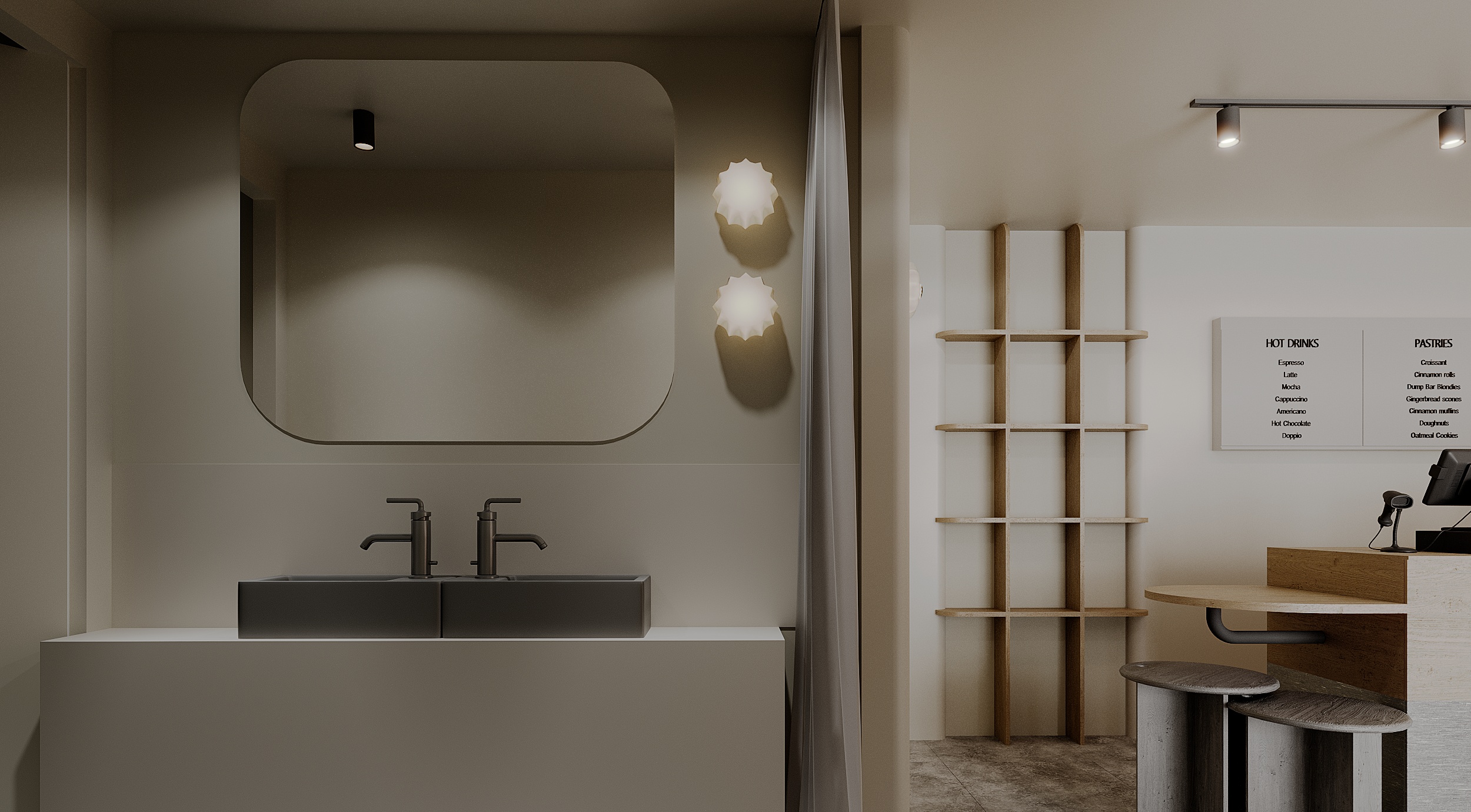 Soft Minimal Café Interior-3