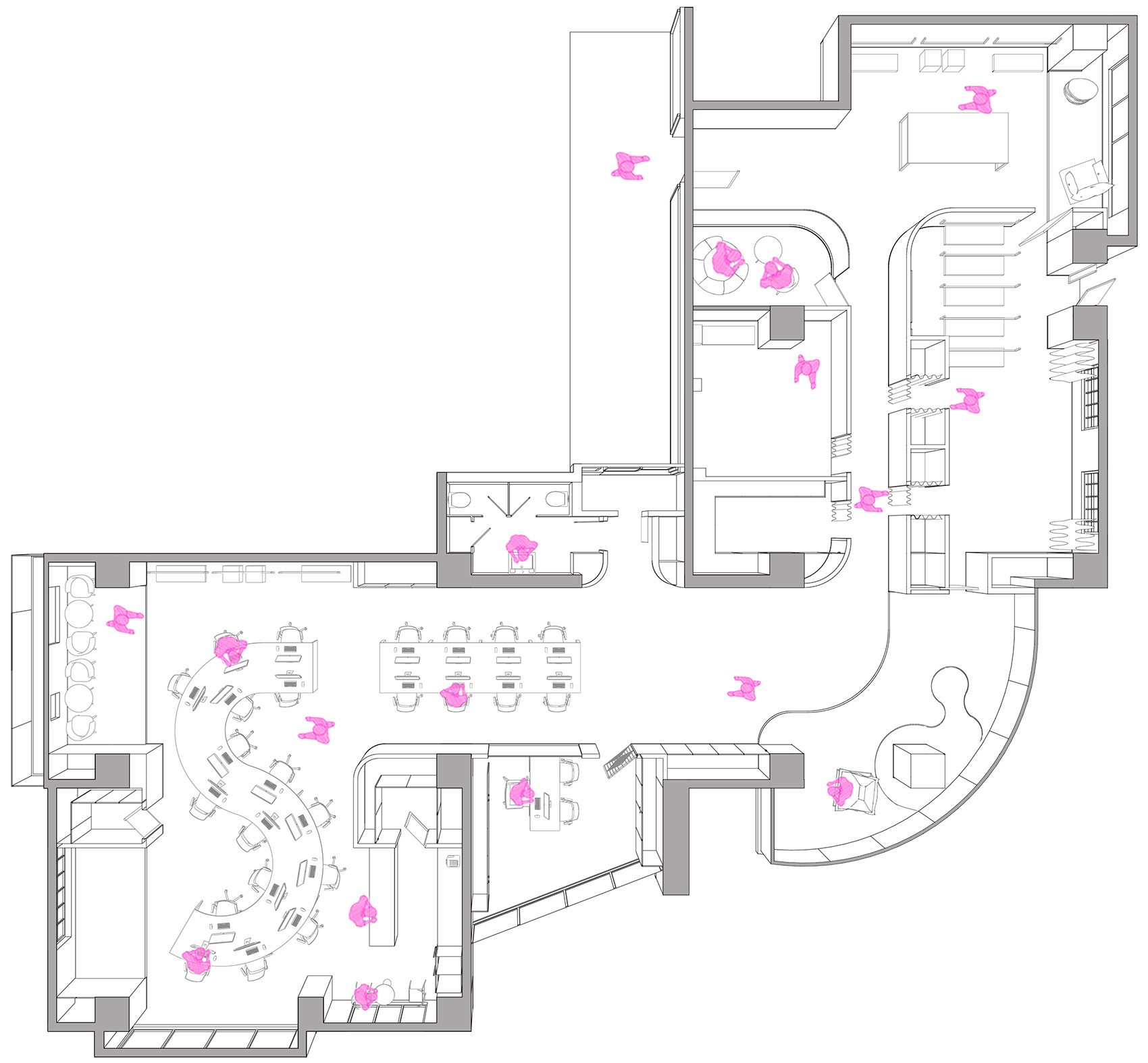 三千服饰办公室，南京 / 反几建筑-59
