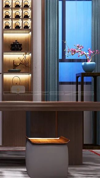 《东成至盛》新中式别墅设计丨木美空间设计-46