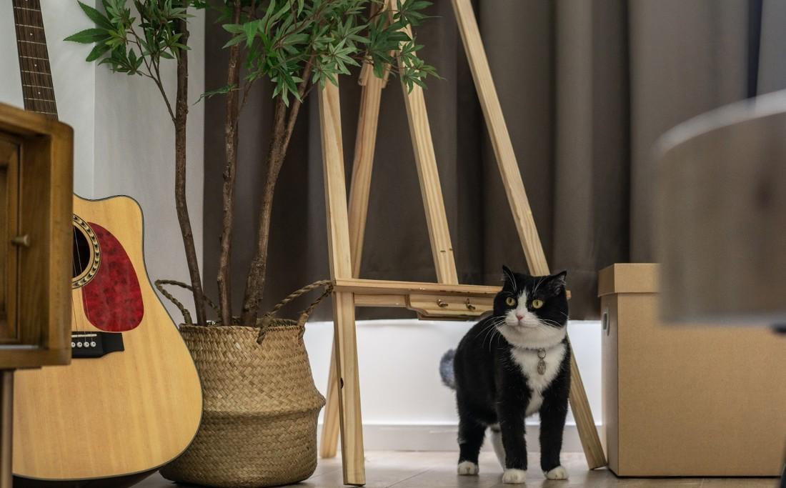 王一樹打造 76㎡中古风理想居所,优化空间动线与收纳-37