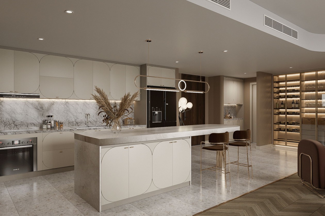 现代浅咖色系住宅空间设计-7