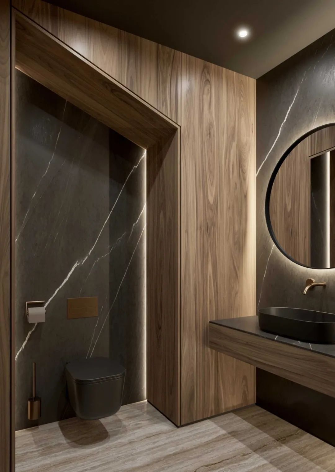 胡桃木打造现代简约豪宅丨Ab Architects-30