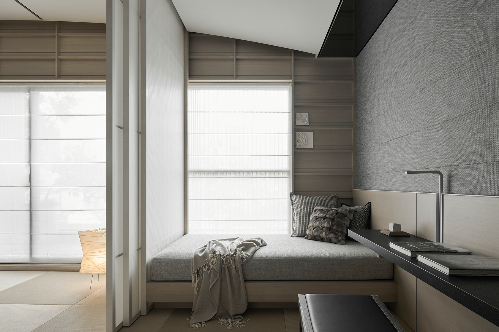 突破限制！塌塌米取代地砖,营造45平度假感住宅丨行舍空间事务所-21