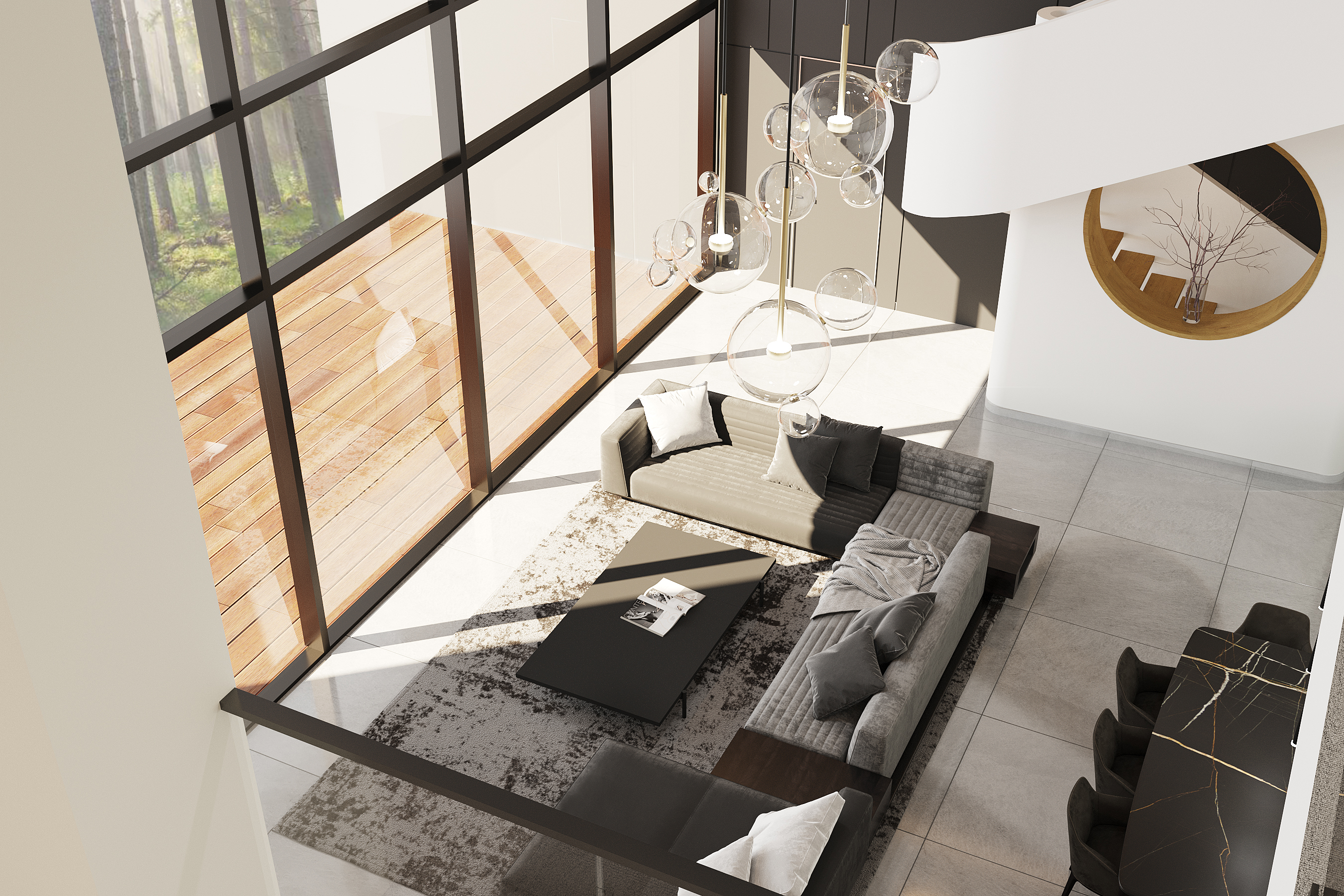 黑色版房屋室内装饰丨Golub Architects-6