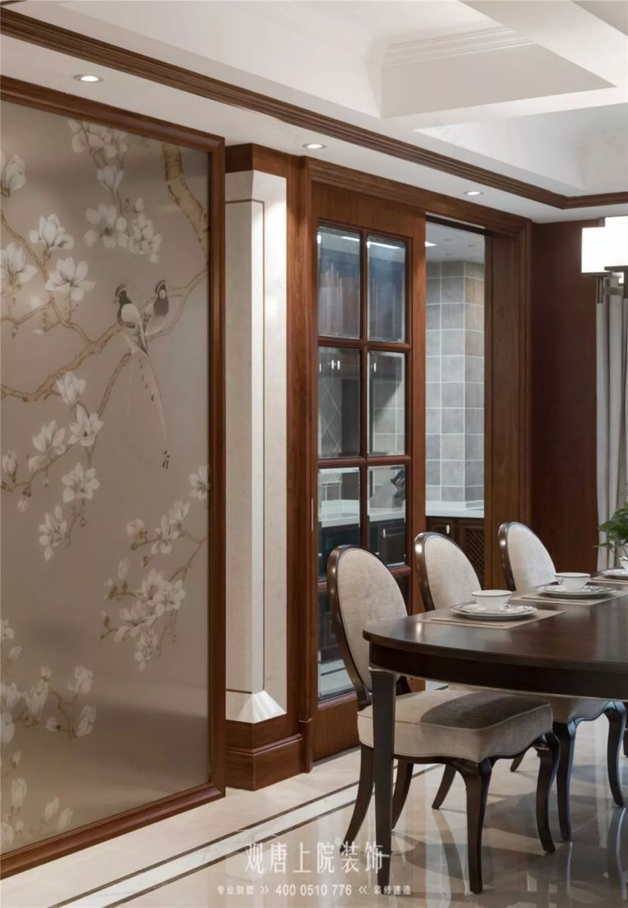 观唐上院解磊 | 香槟花园 150㎡美式中魂,定制生活热爱-23