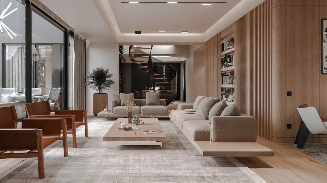 格鲁吉亚 230㎡禅意复式，开放式布局打造宁静空间-11