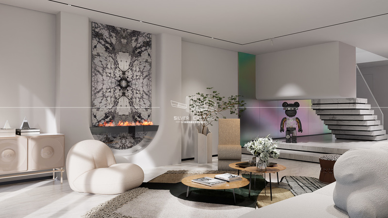 美林湖冯府壹号楼 鱼骨设计诠释极简奢华-13