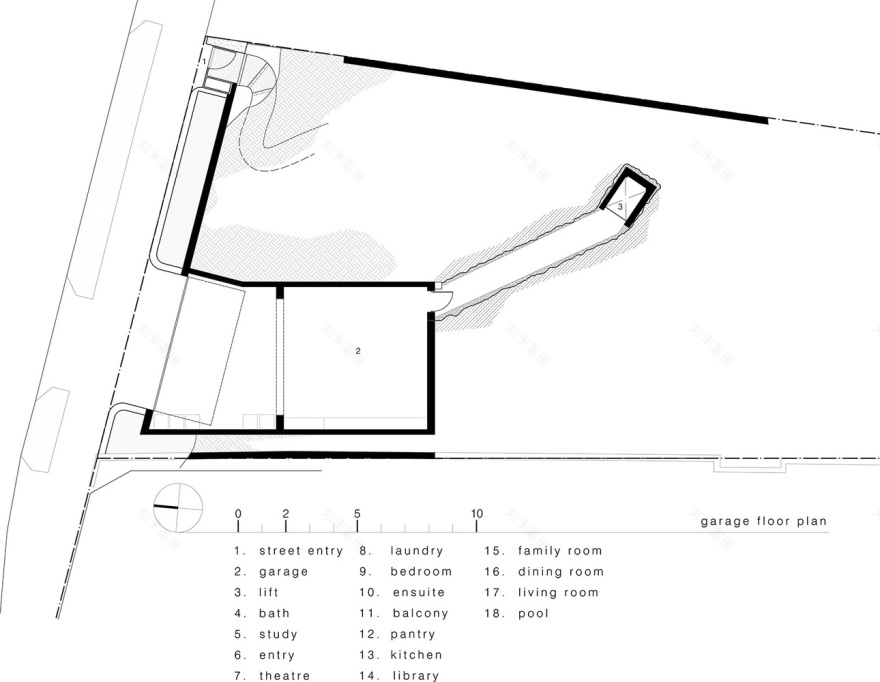 岩石与书的共生,悉尼港边的六度分隔度住宅(The Books House)-70