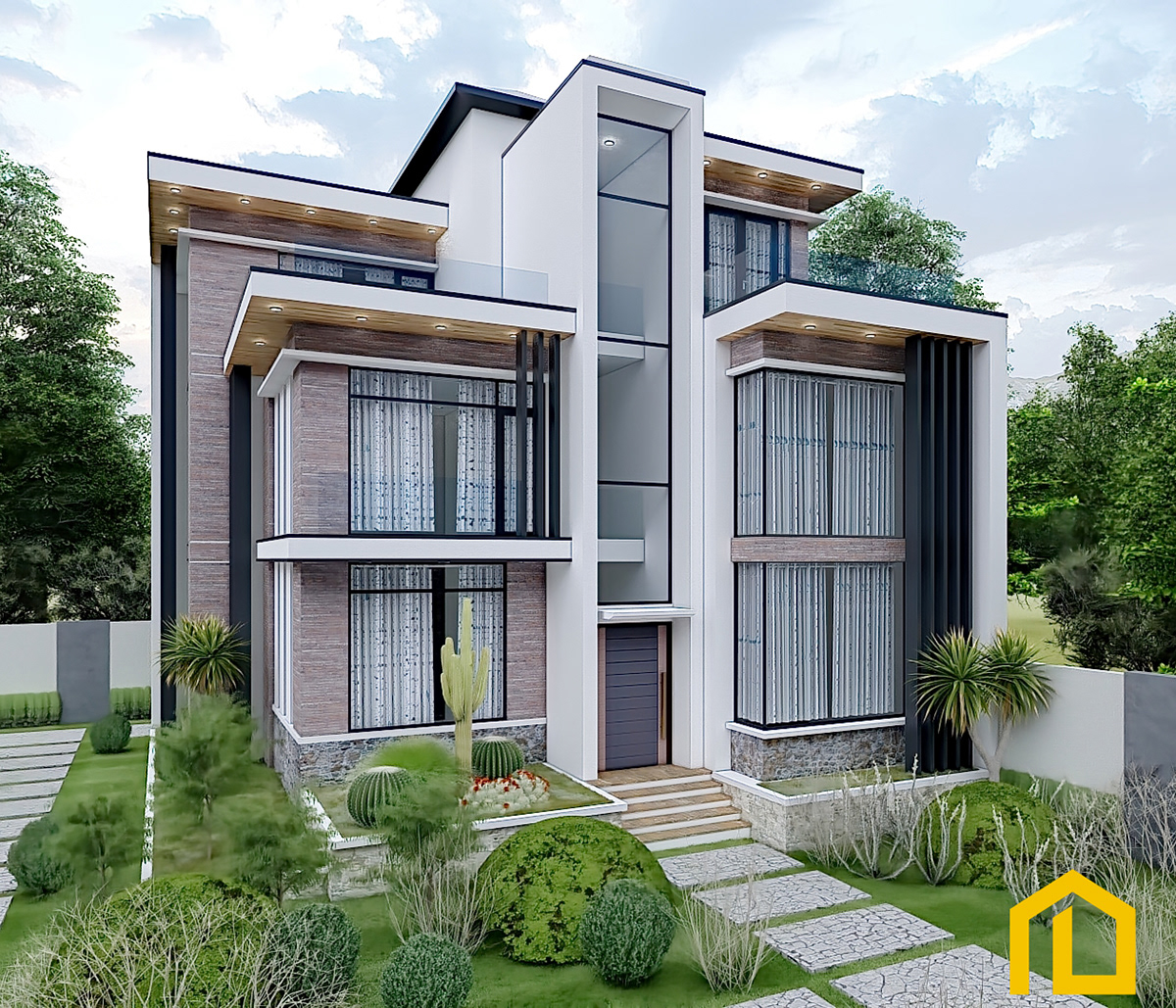 Anastasiya Gushchina丨别墅建筑丨Three Storey House 004-2