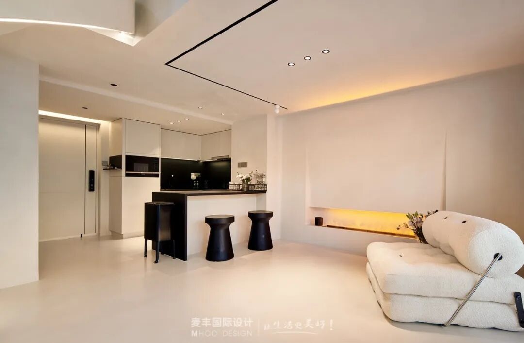 MHOO|未来里90㎡极简奶油风：织就素室暖意-19
