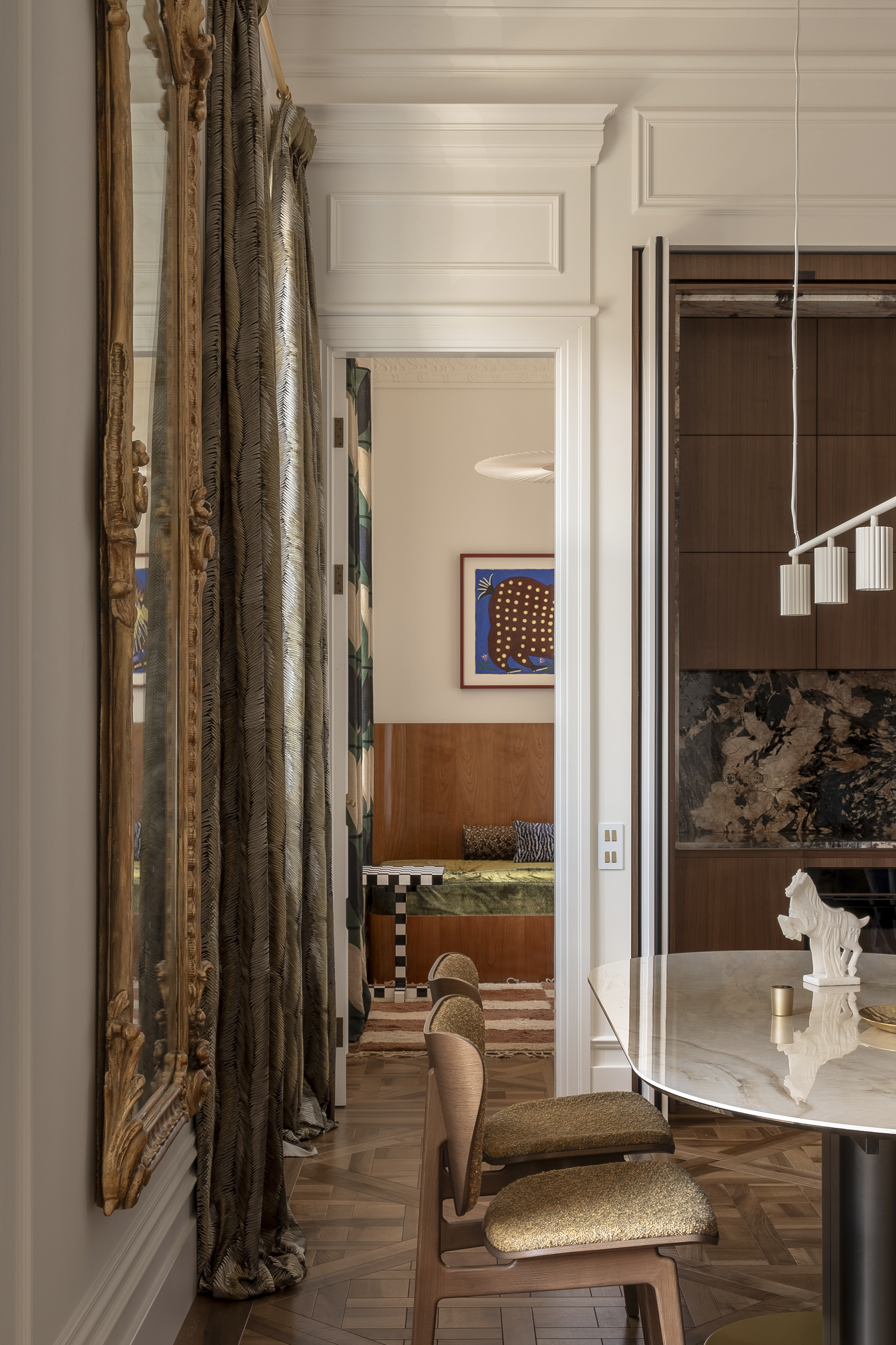 美好时代、装饰艺术、中世纪现代主义与粗野主义公寓丨乌克兰丨Yana Molodykh-42