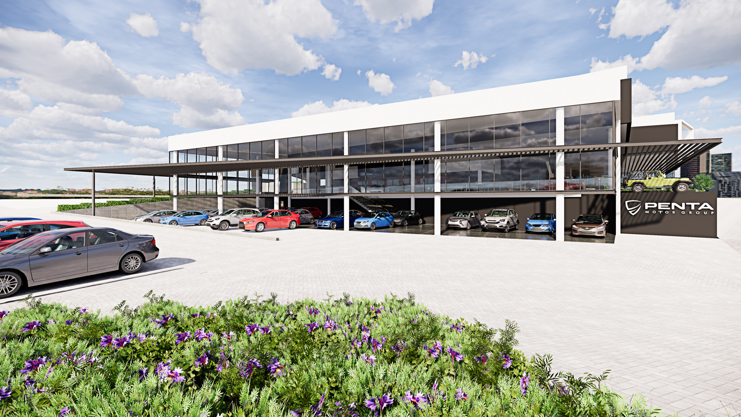 南非汽车展厅设计，旋转展台展示经典车收藏-16