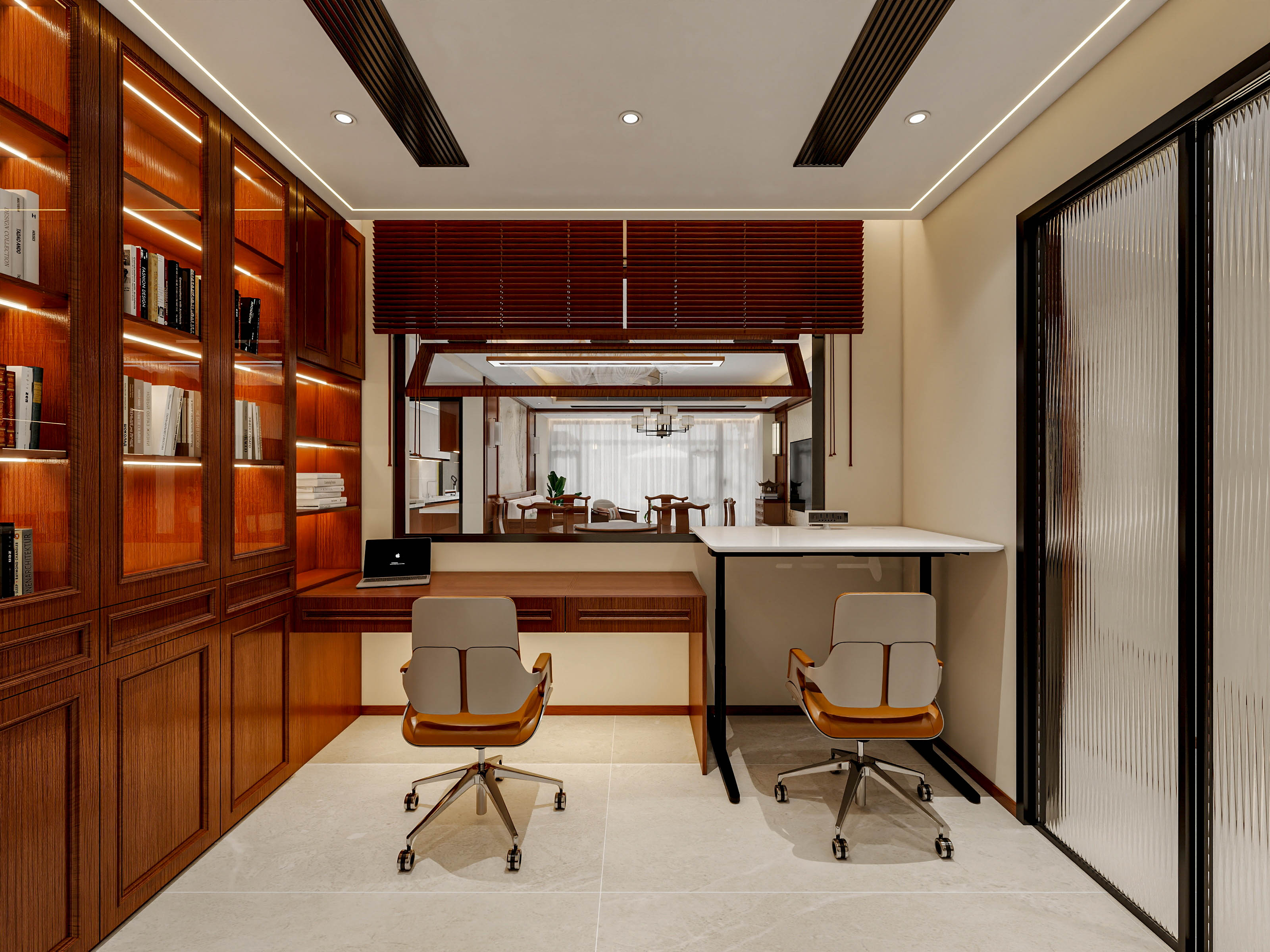 四川成都成都合院（376平方底跃简约中式三居室）-33