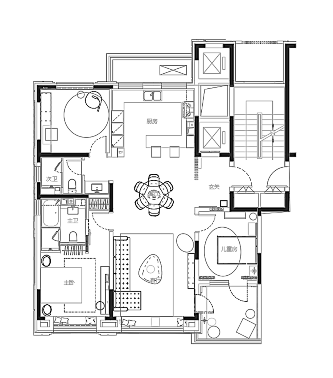 北京路劲御合院中叠样板间丨中国北京丨元禾大千(软装),上海孚曼室内设计咨询有限公司(硬装)-42