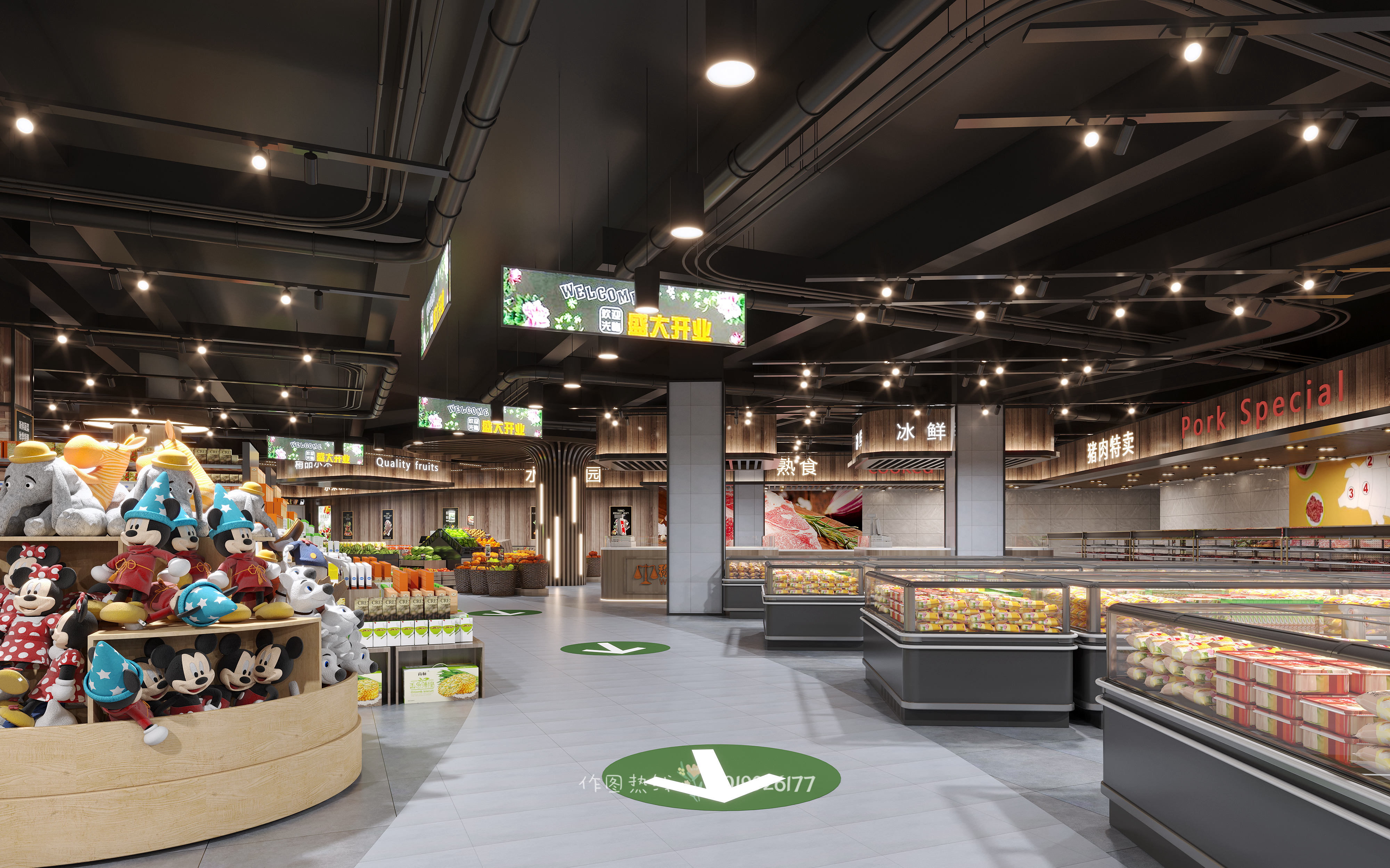 生鲜生活超市效果图-11