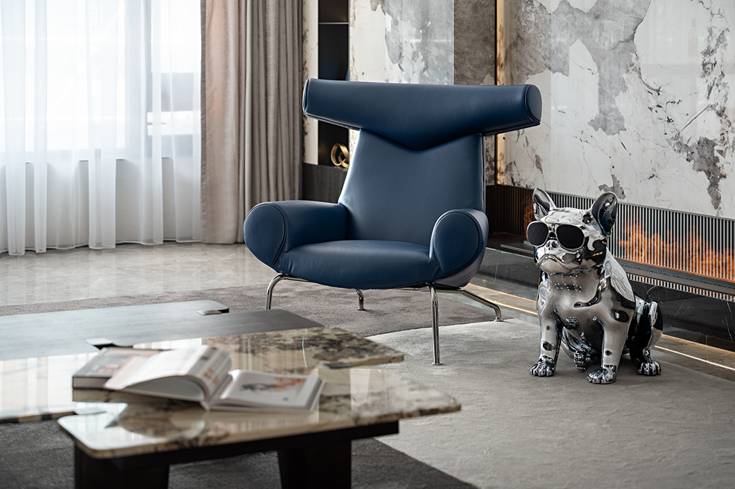 蓝调大平层 · 现代艺术与生活的完美融合丨中国台州丨壹新设计,恩嘉设计-9