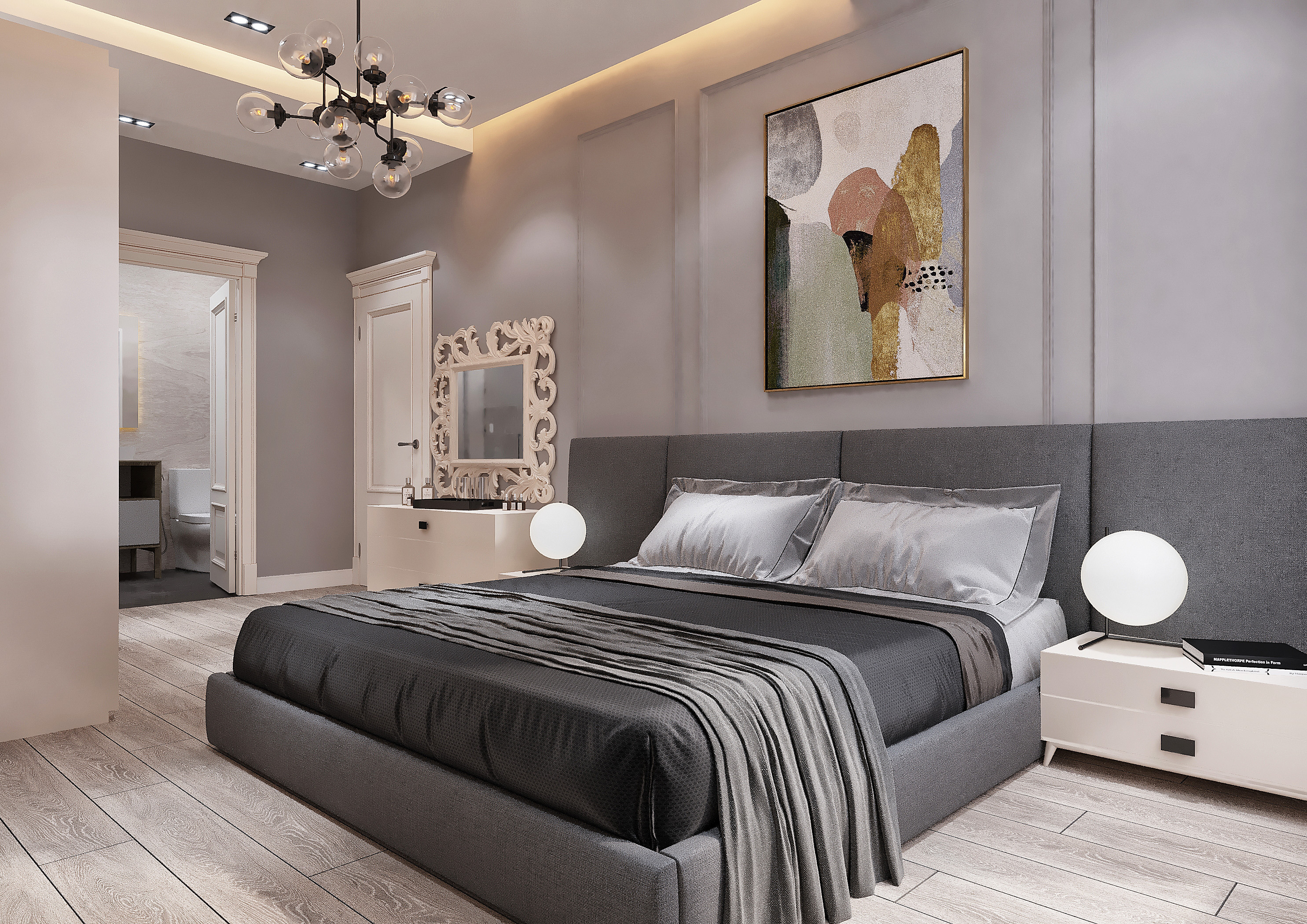 Master Bedroom Design with its Bathroom-1