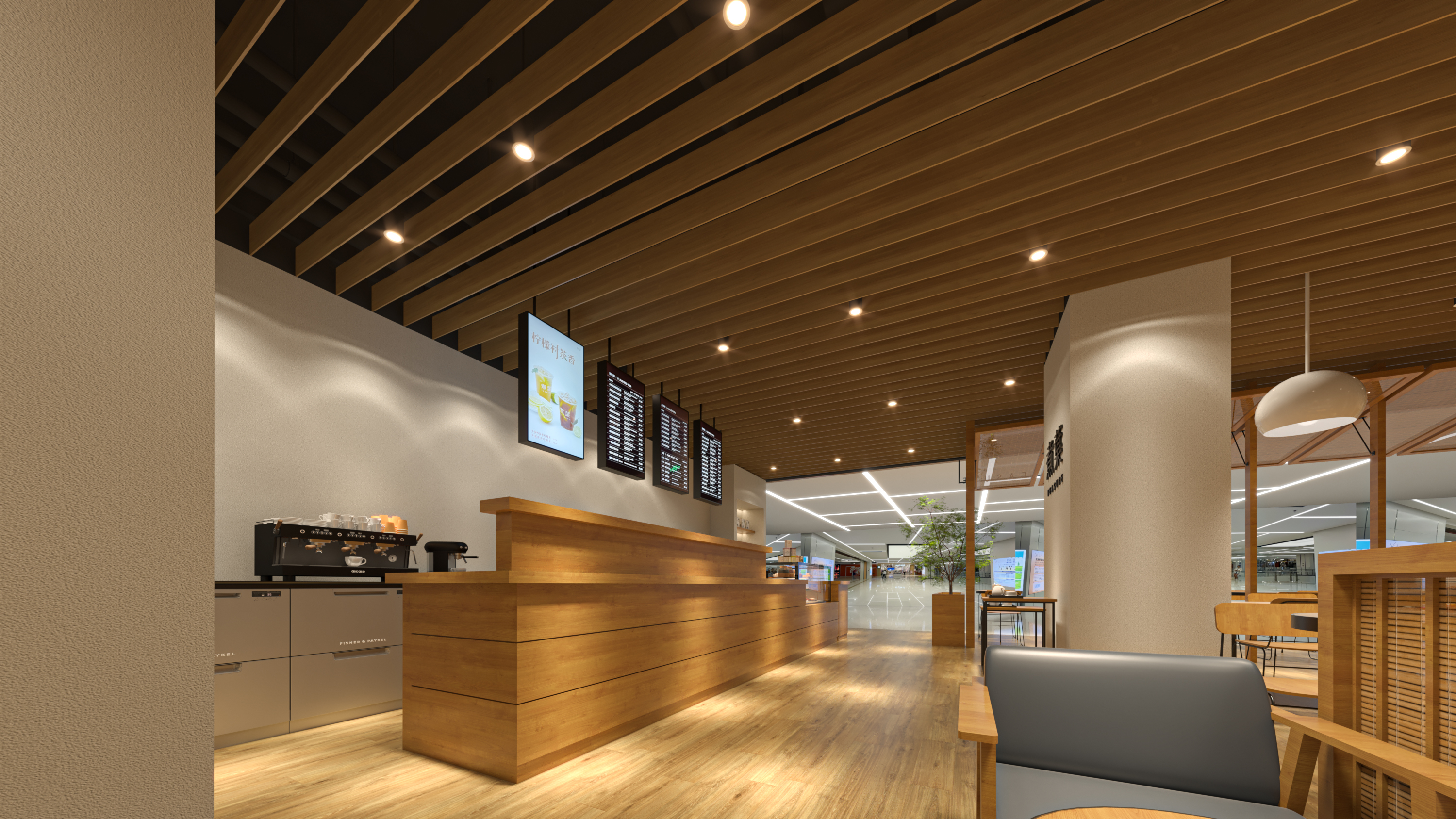 煮叶茶饮空间设计（包含北京五道口店,大吉巷店,APM店等）丨中国北京-15