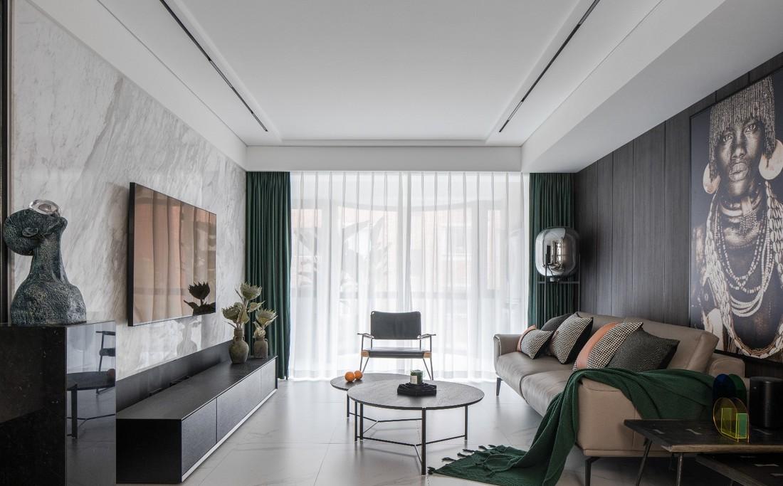 上海谷辰设计 · 平层空间的一抹春意江南-5